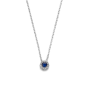 Collier avec pierre bleue