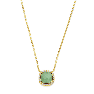 Collier avec pierre verte