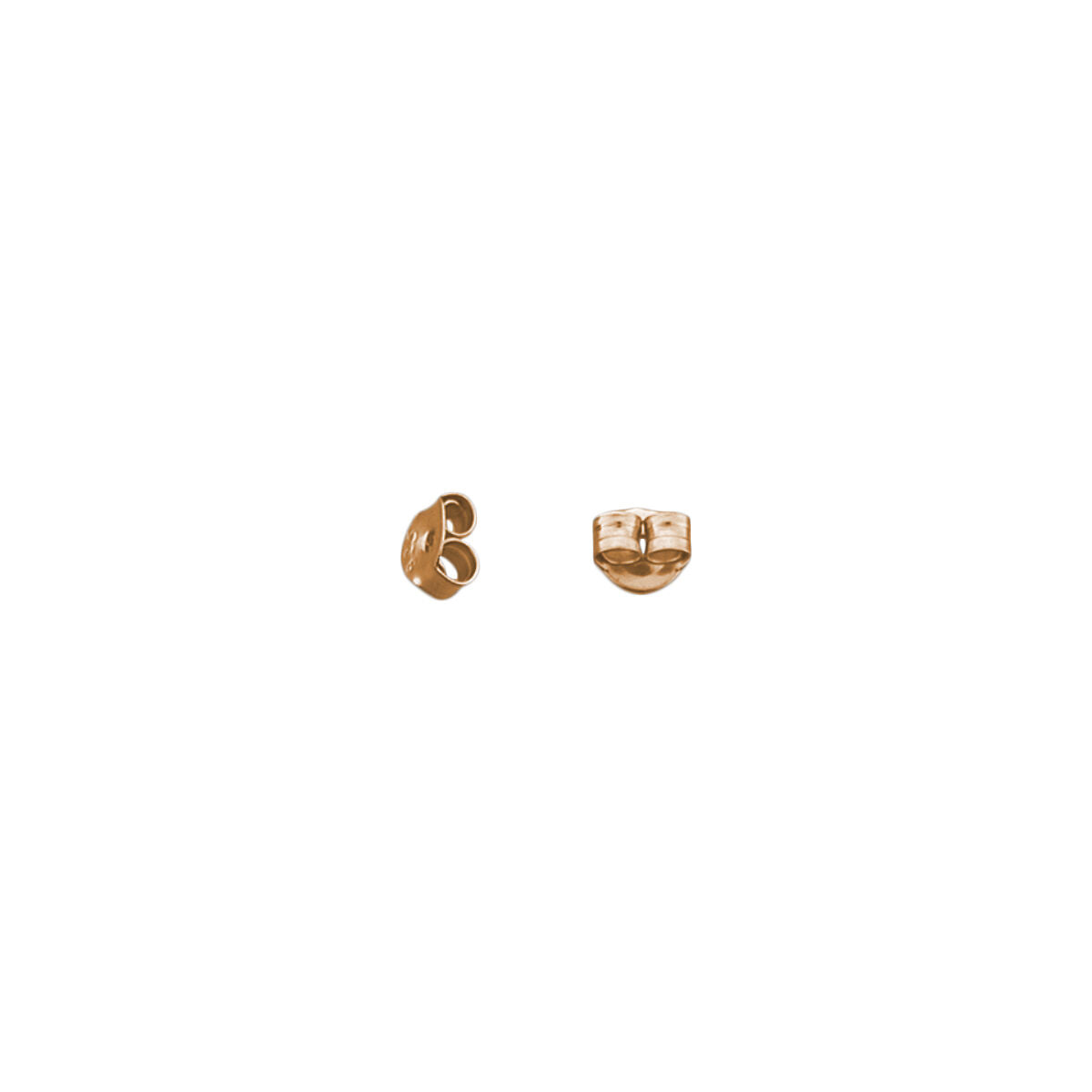 Boucles d'oreilles en or rose 14K avec un design simple et moderne.
