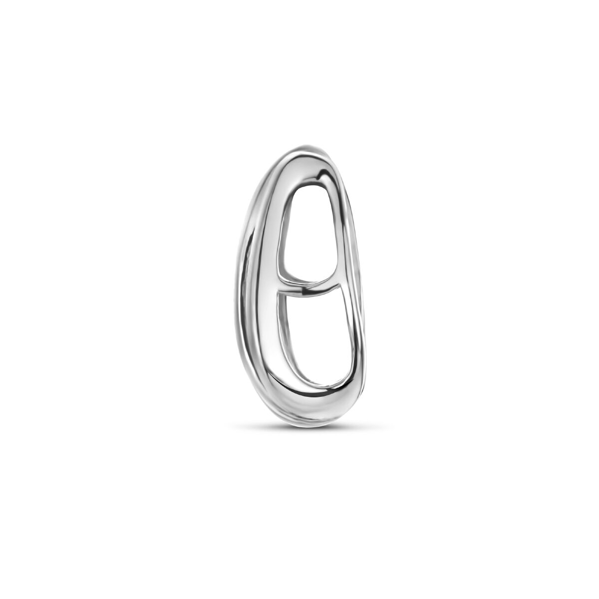 pendentif poli/mat argent rhodié