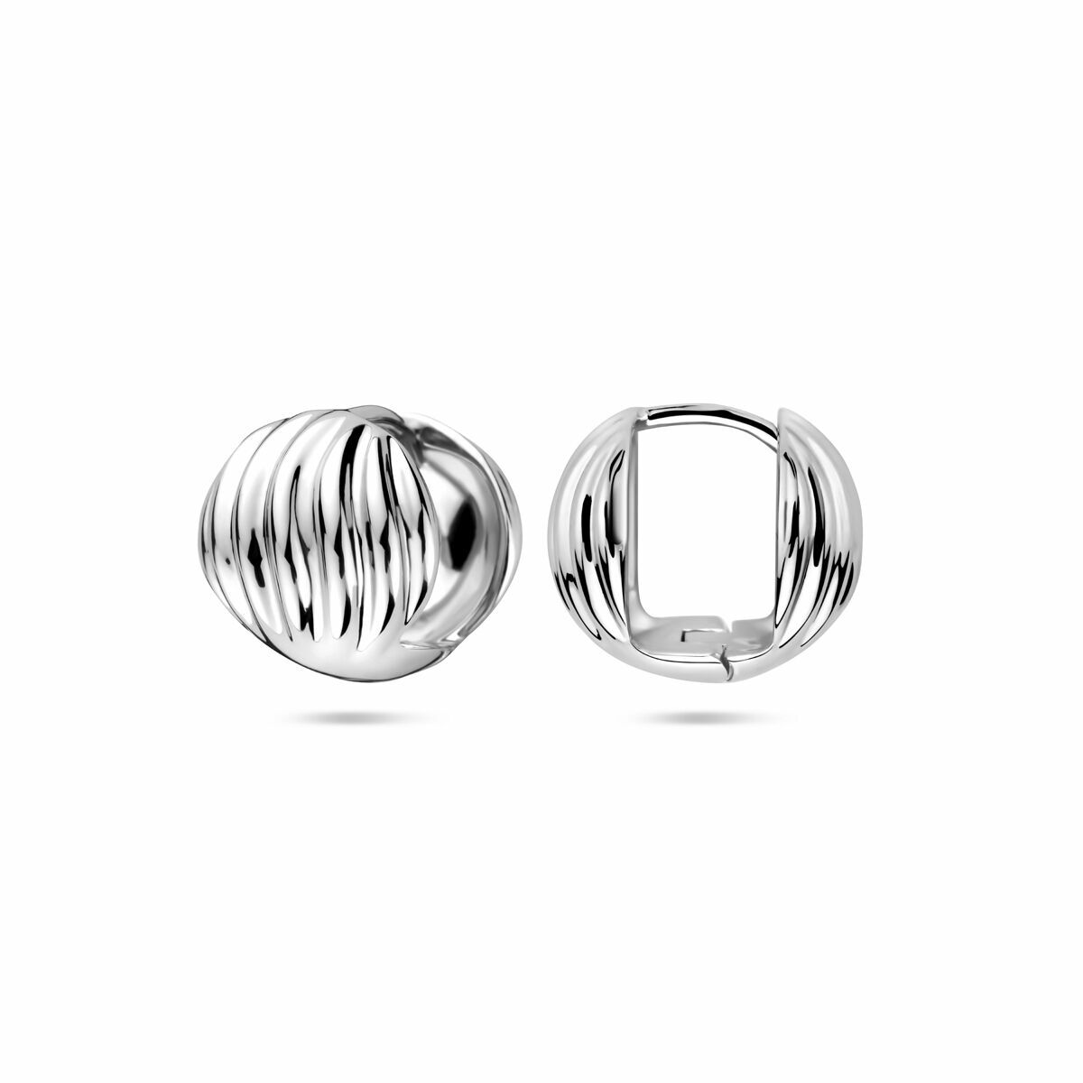 créoles 14 mm argent rhodié