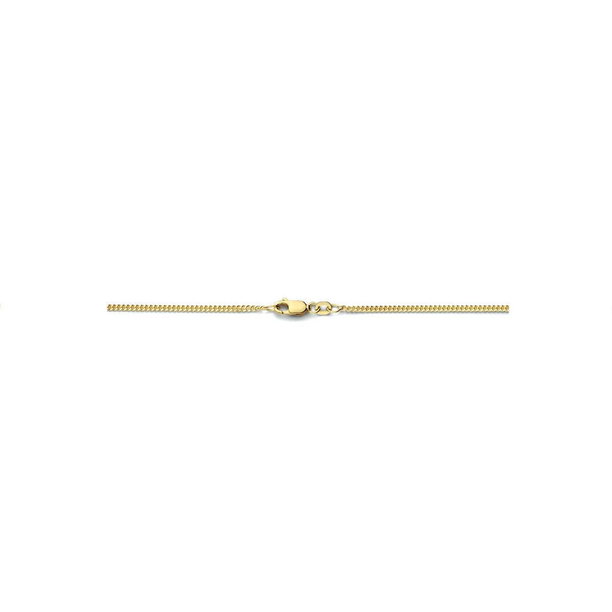 collier gourmette 4 côtés taillés 1,8 mm 3 microns argent plaqué or (jaune)