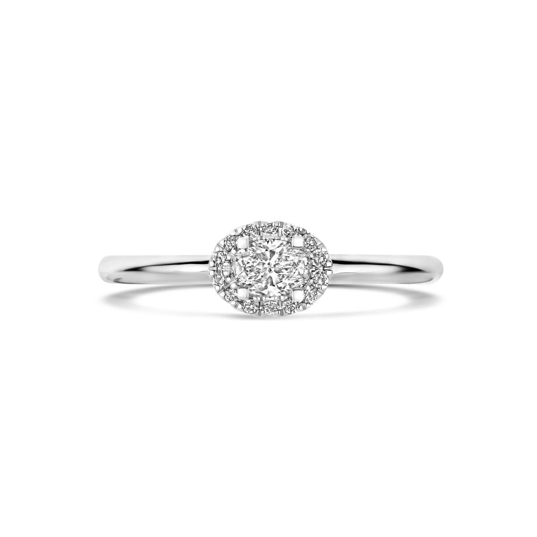 ring diamant 0.24ct h si 14K witgoud