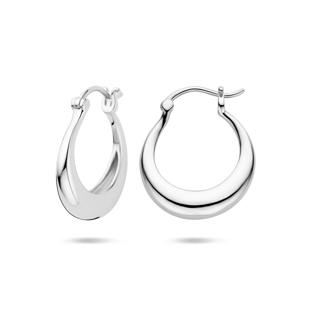 créoles tube rond 21,5 mm argent rhodié