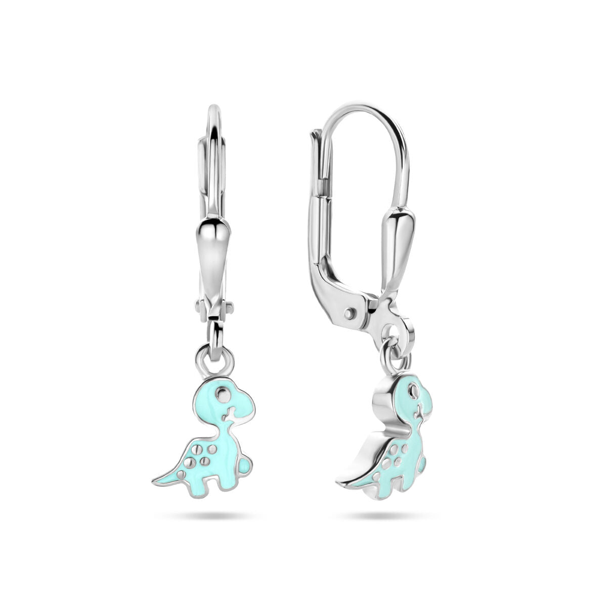 boucles d'oreilles dinosaure brisur crochet 23 mm argent rhodié