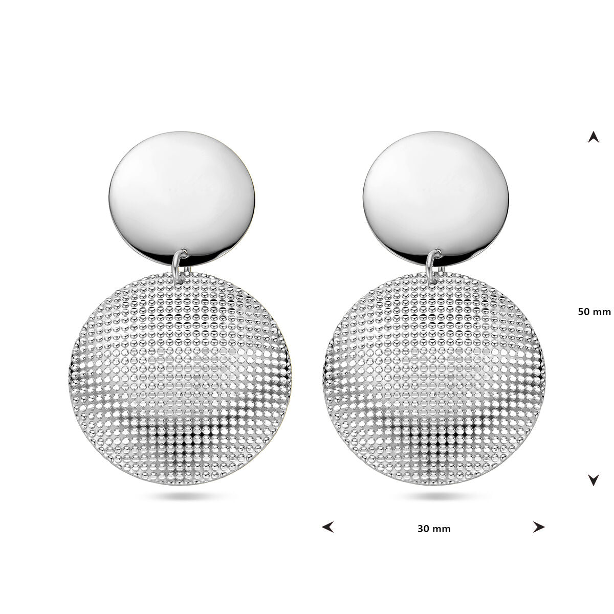 boucles d'oreilles argent rhodié