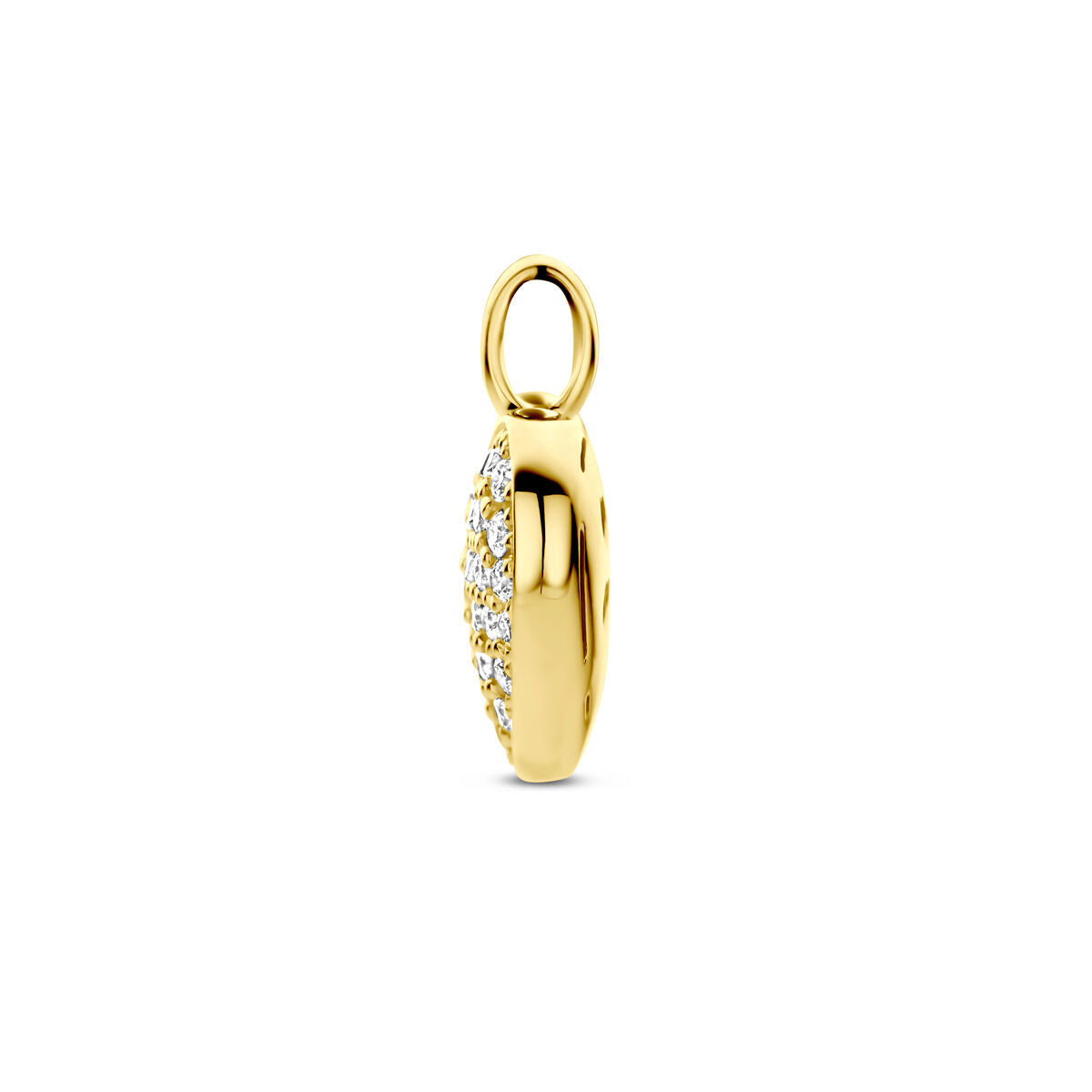 pendentif cœur et diamant h si 14K or jaune
