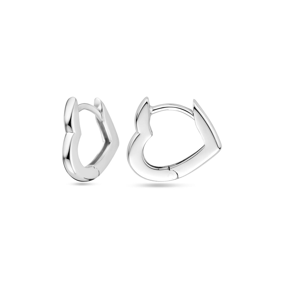 créoles cœur 13 mm argent rhodié