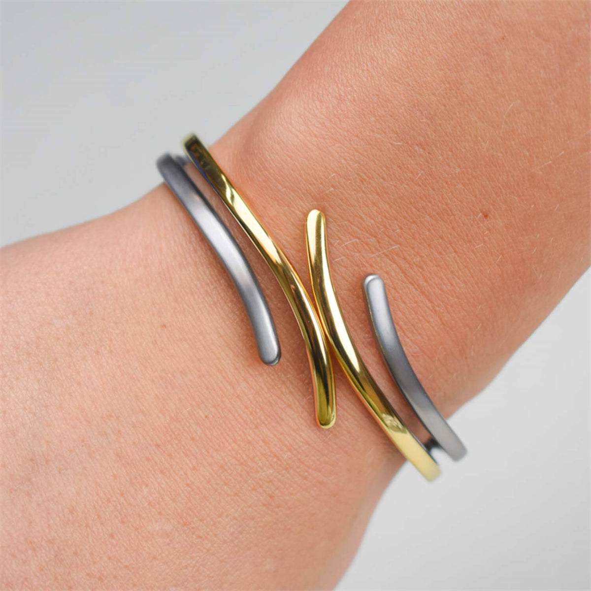 Bracelet en titane bicolore NL 0396-03