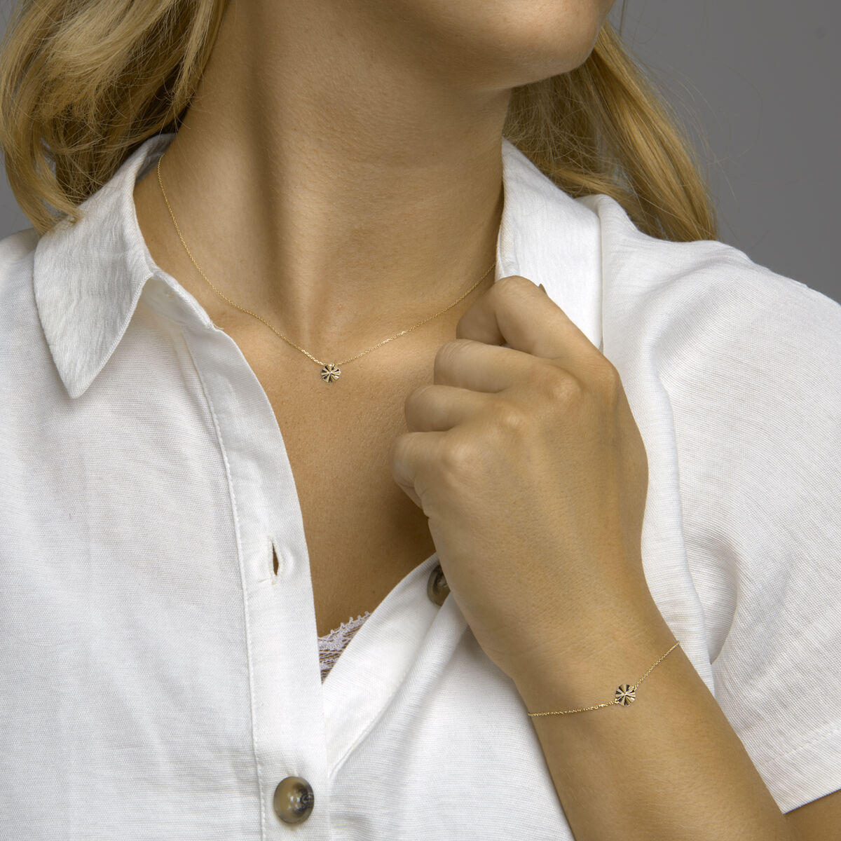 collier rond 40 - 42 - 44 cm or jaune 14K
