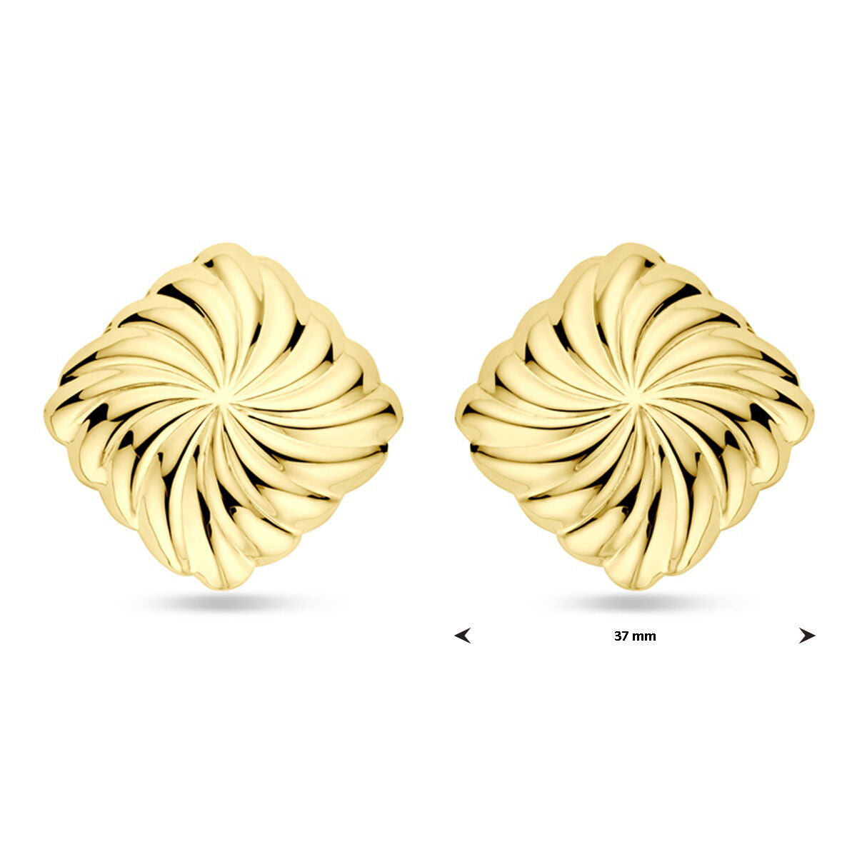 puces d'oreilles 1 micron argent plaqué or (jaune)