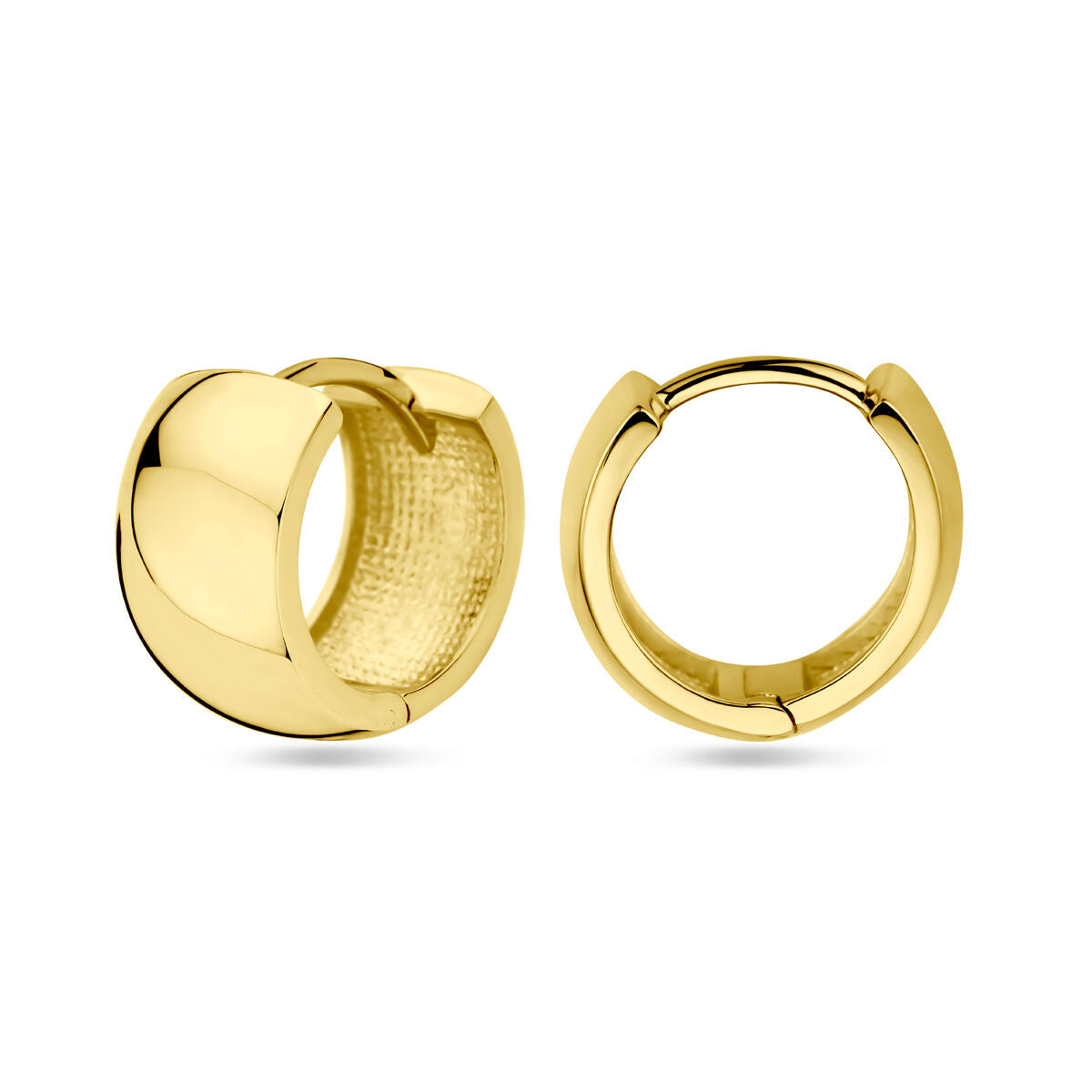 créoles 15 mm or jaune 14K