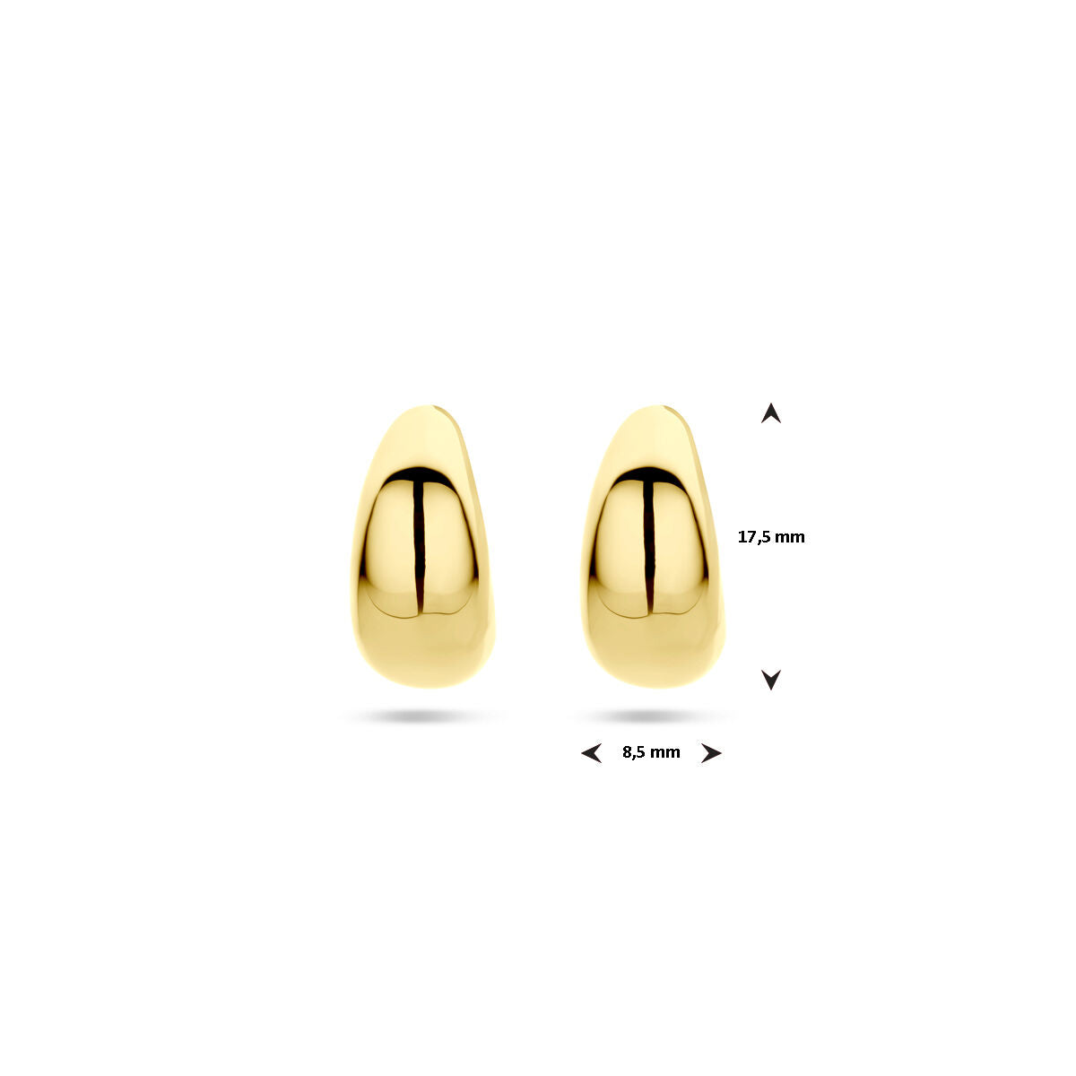 créoles 17,5 mm 1 micron argent plaqué or (jaune)