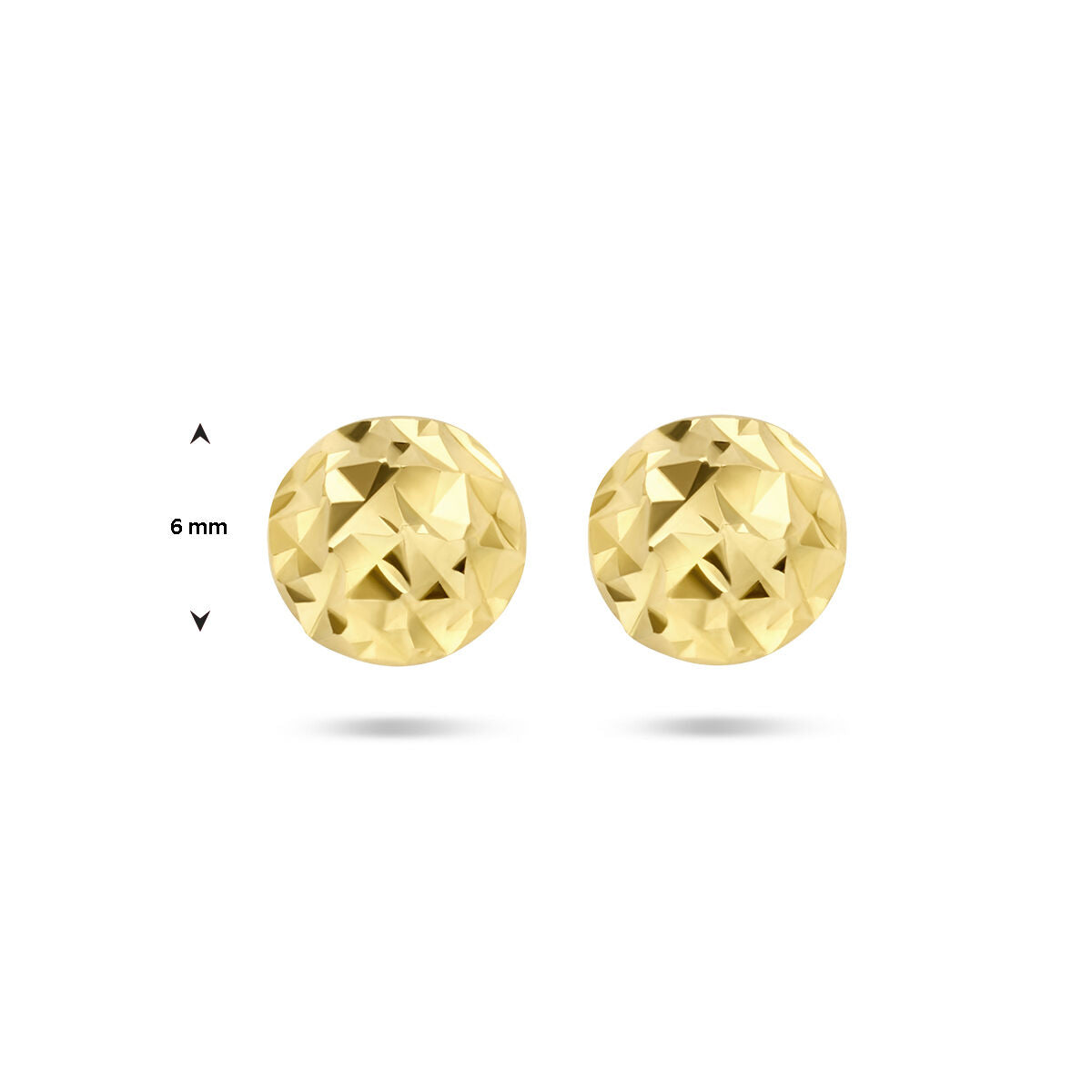 puces d'oreilles diamantées en or jaune 14K