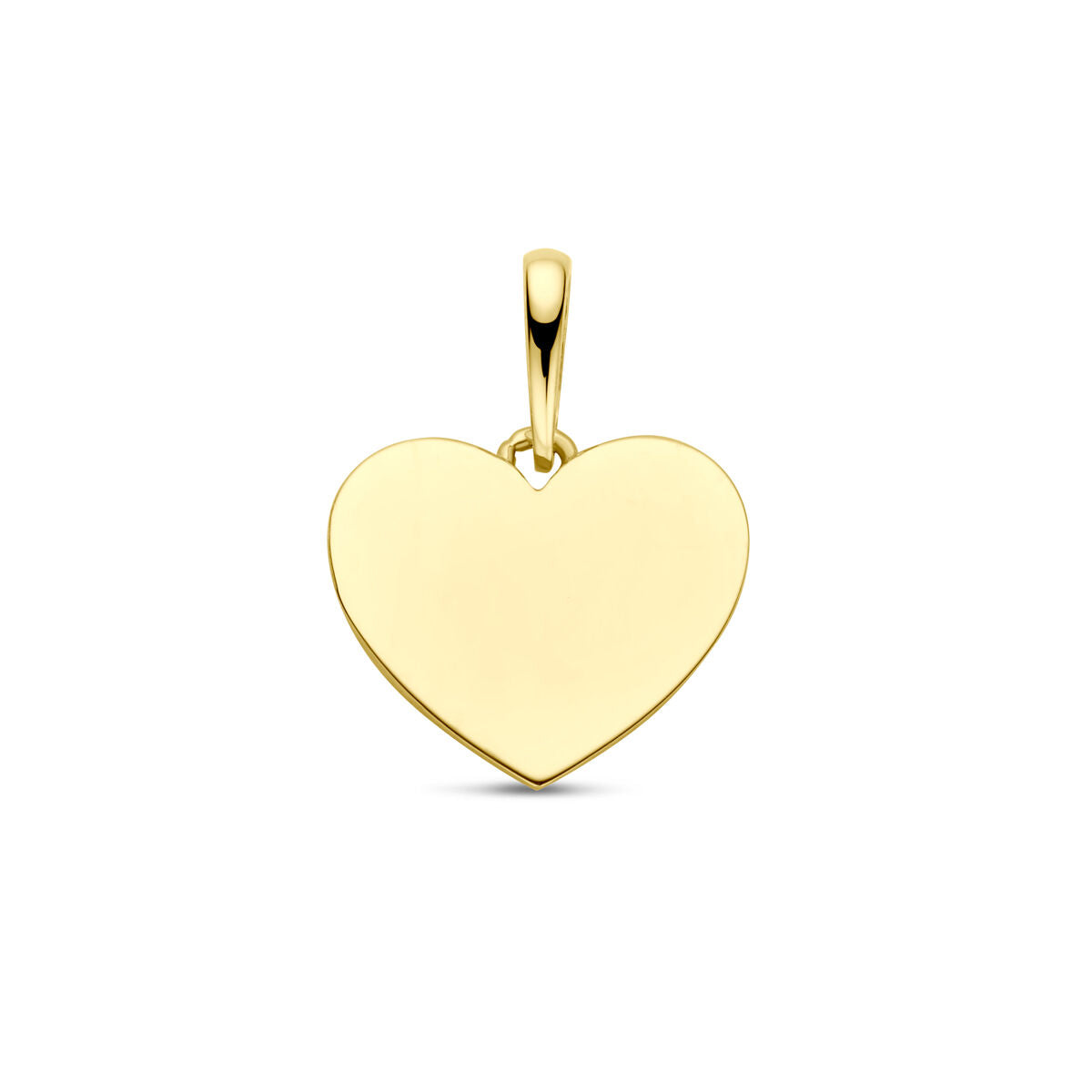 pendentif cœur en or jaune 14 carats.