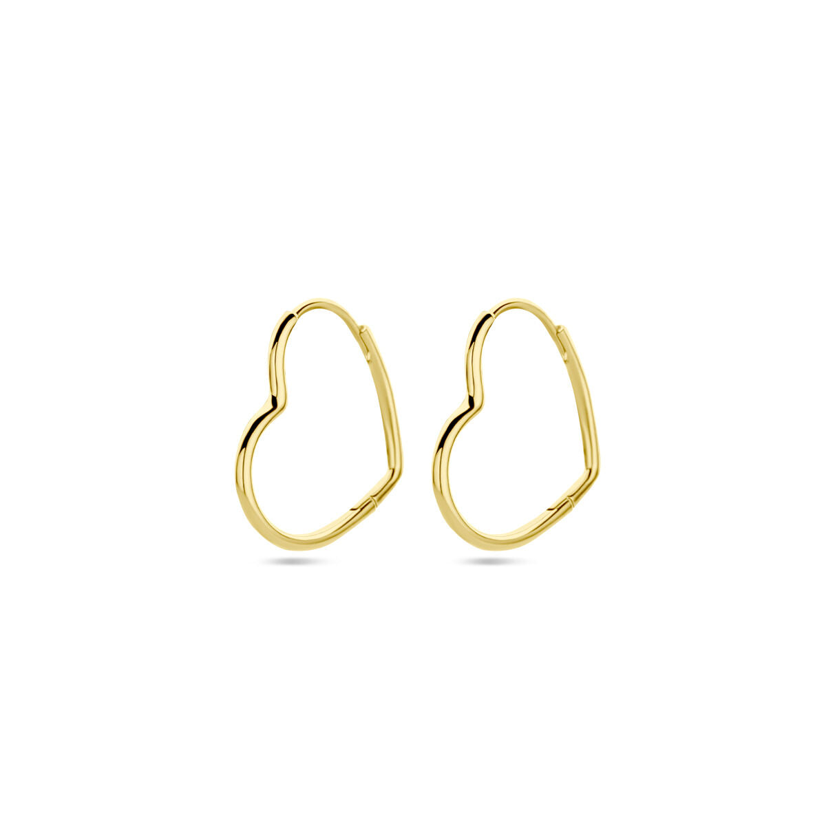 créoles cœur 1 micron argent plaqué or (jaune)