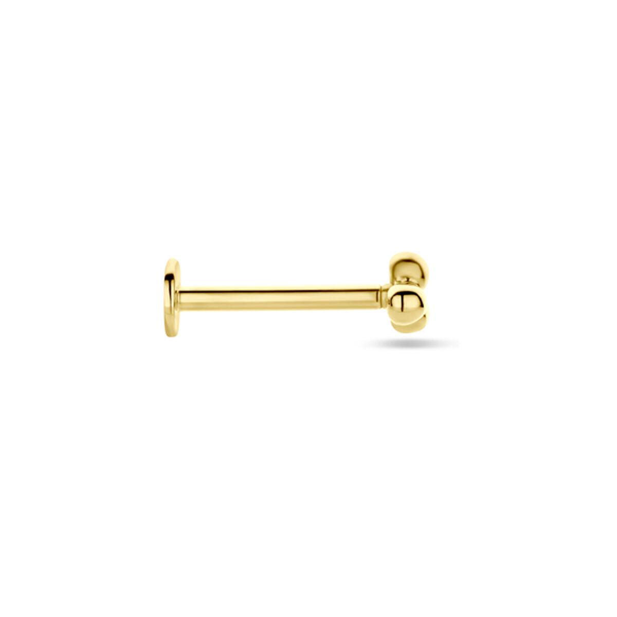 boules de piercing à dos plat 3 mm or jaune 14K