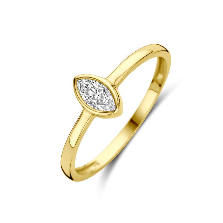 ring zirkonia 14K geelgoud