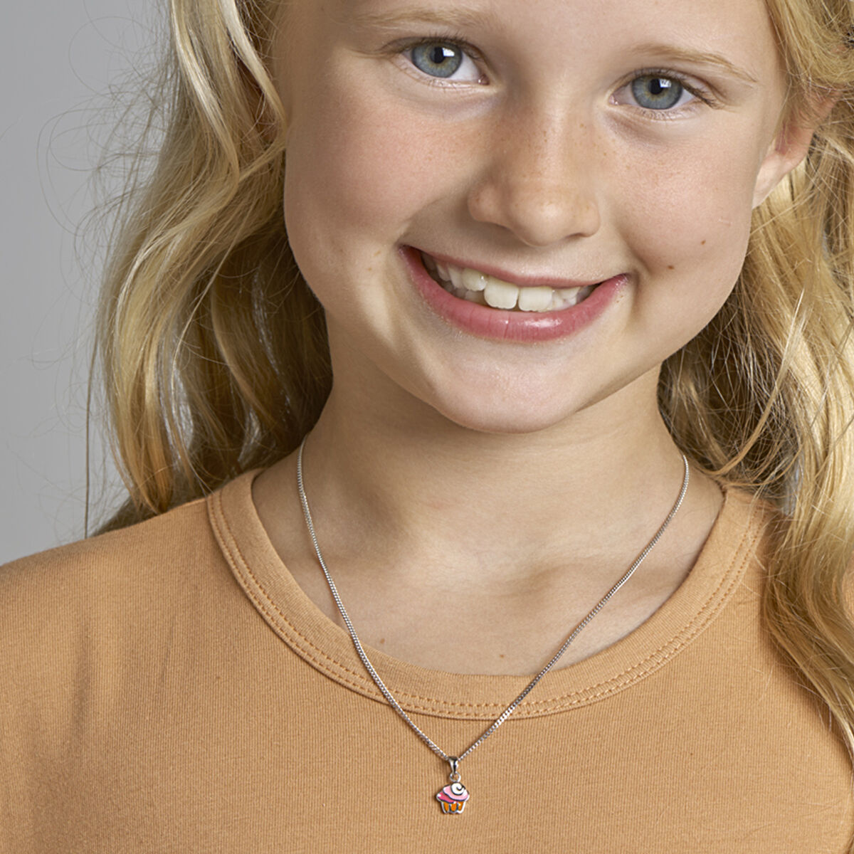collier cupcake 36 + 4 cm argent rhodié