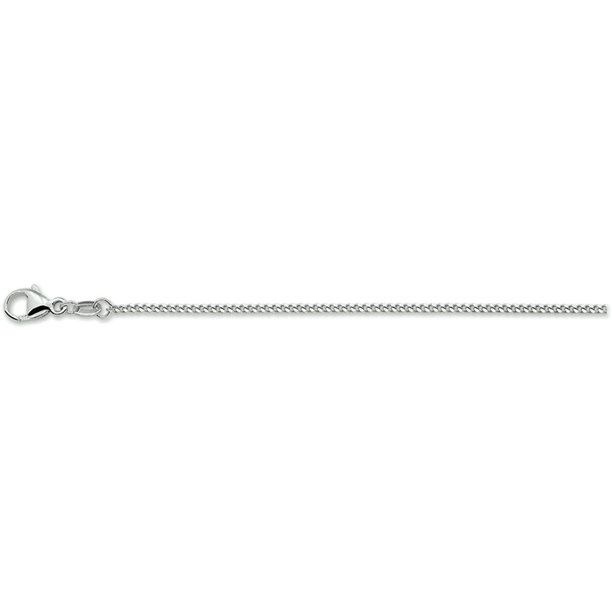 Collier gourmet en argent rhodié de 1,4 mm avec fermoir.