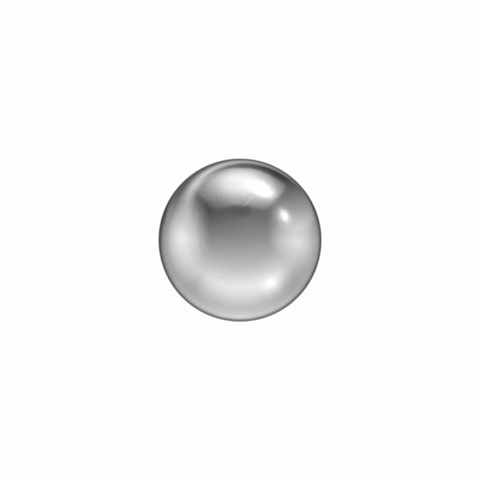 Boucles d'oreilles en acier, forme ronde, diamètre de 4,0 mm, finition brillante.
