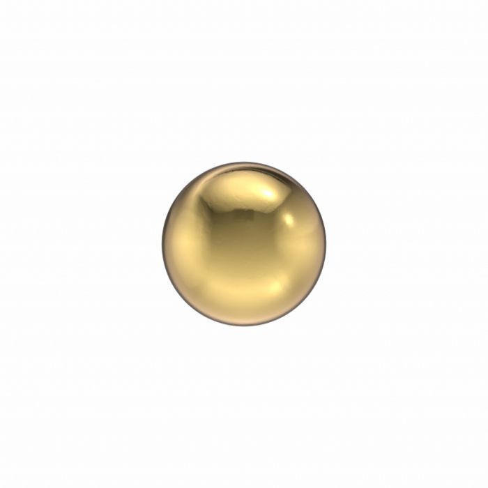 Boucles d'oreilles en acier doré, forme ronde, diamètre de 4,0 mm.