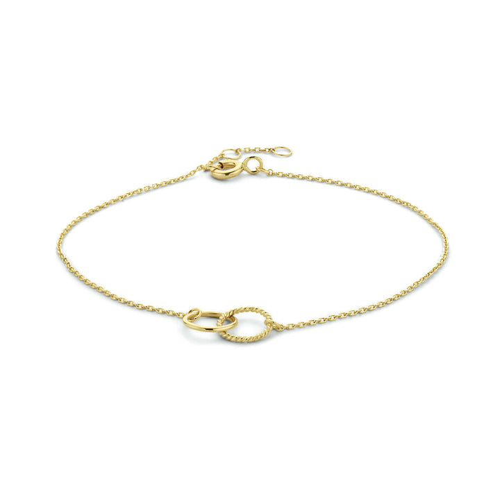 armband rond 16,5 - 17,5 - 18,5 cm 14K geelgoud