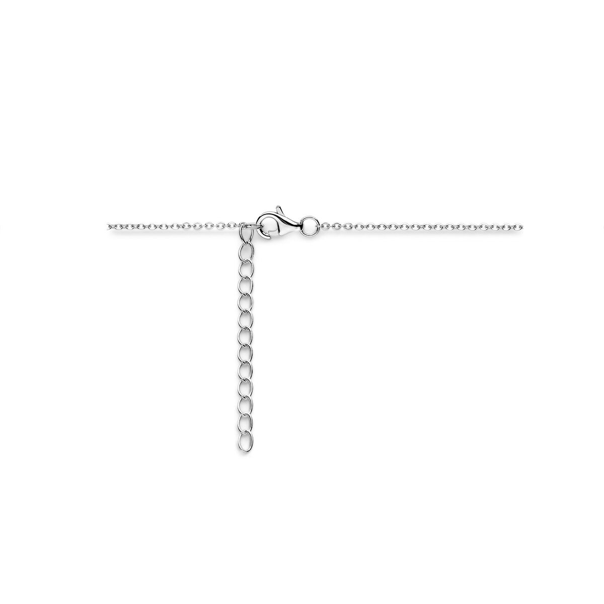 collier cœurs 41 + 4 cm argent rhodié