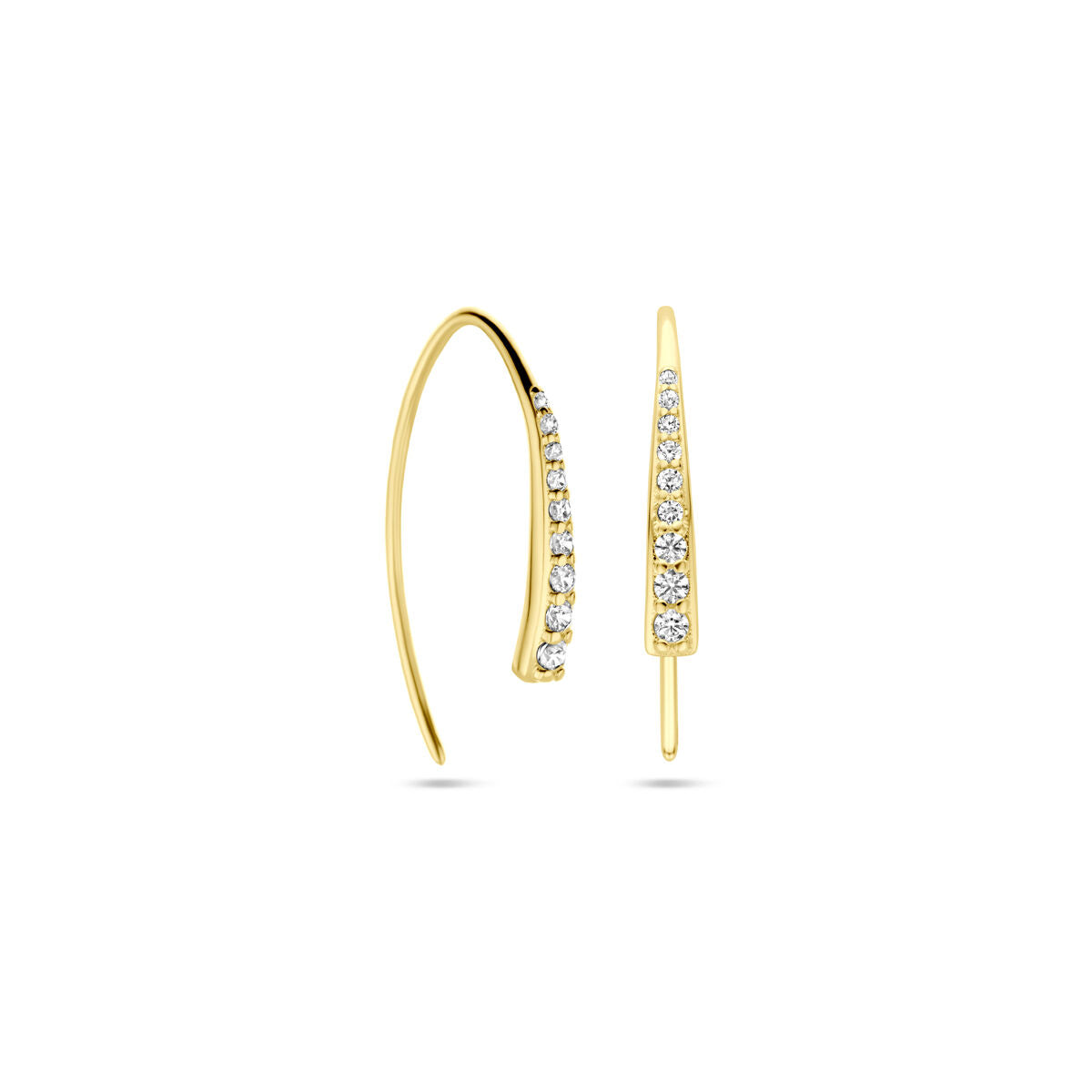 crochet d'oreille 21 mm or jaune 14K