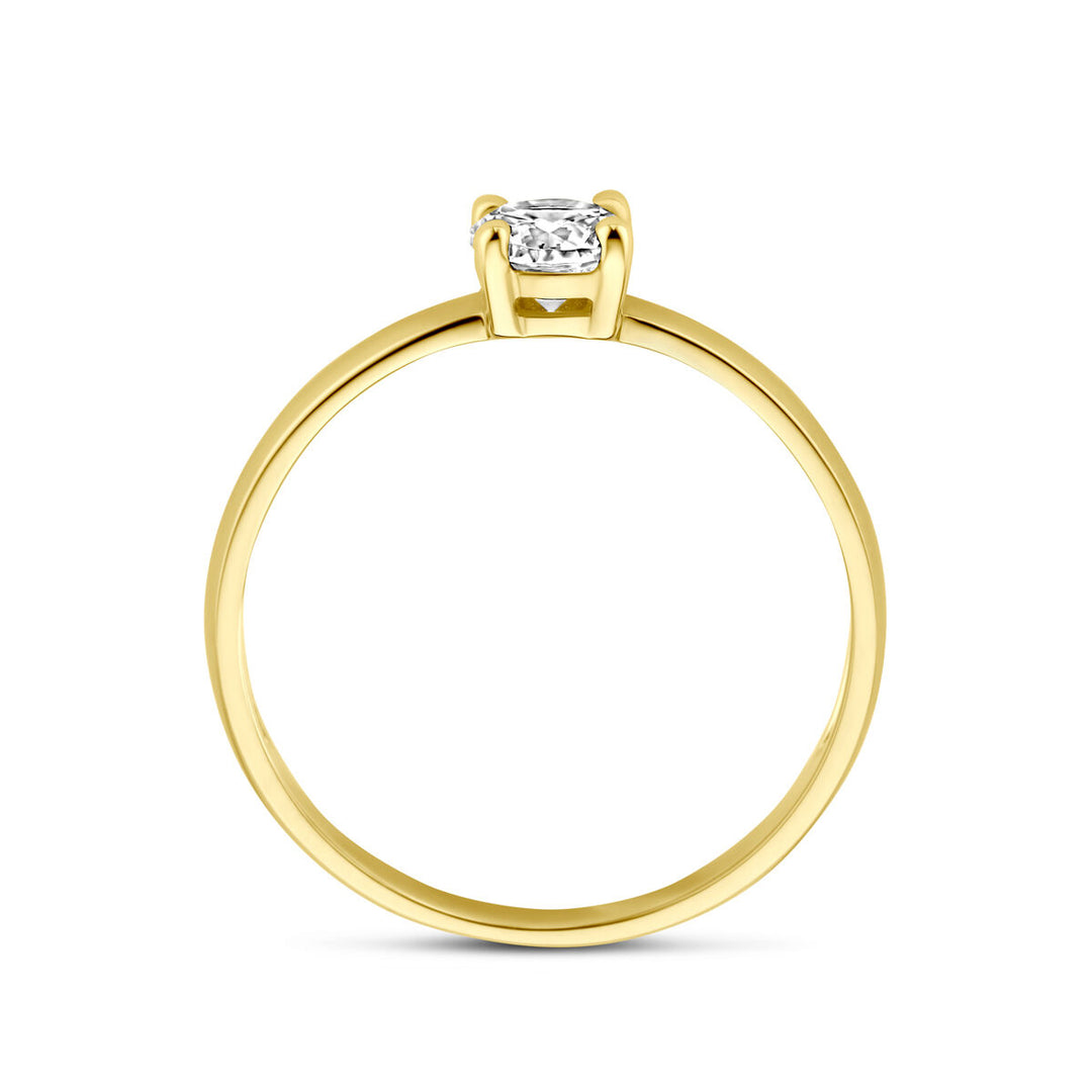 ring zirkonia 14K geelgoud