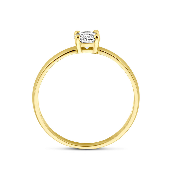 ring zirkonia 14K geelgoud