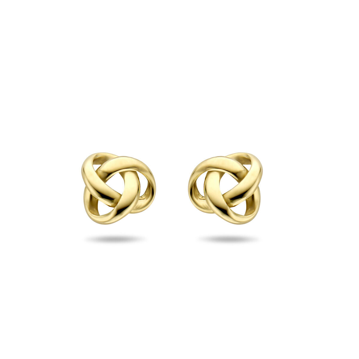 Boucles d'oreilles en or jaune 9 carats avec motif de nœud.