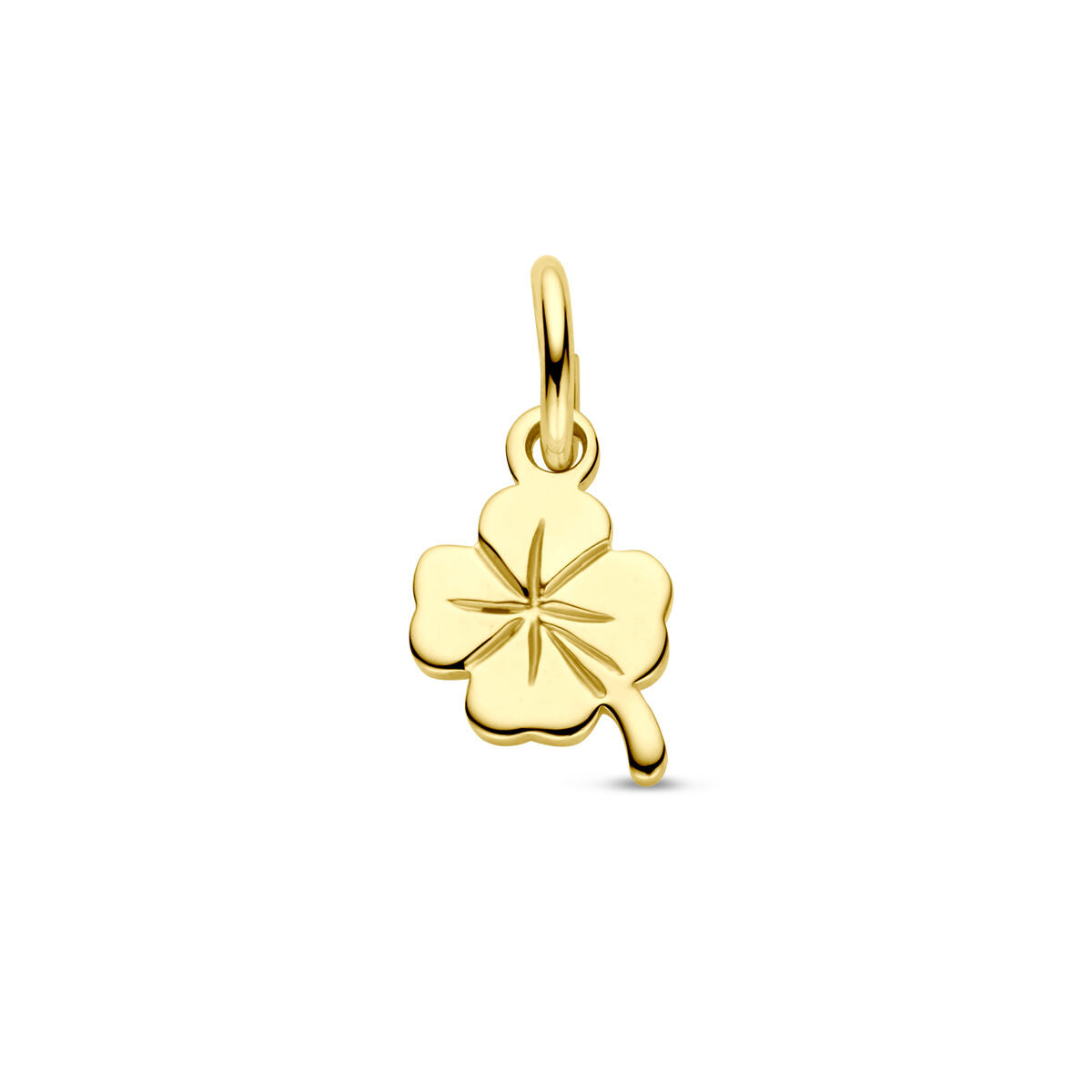 Pendentif en forme de trèfle en or jaune 9 carats.