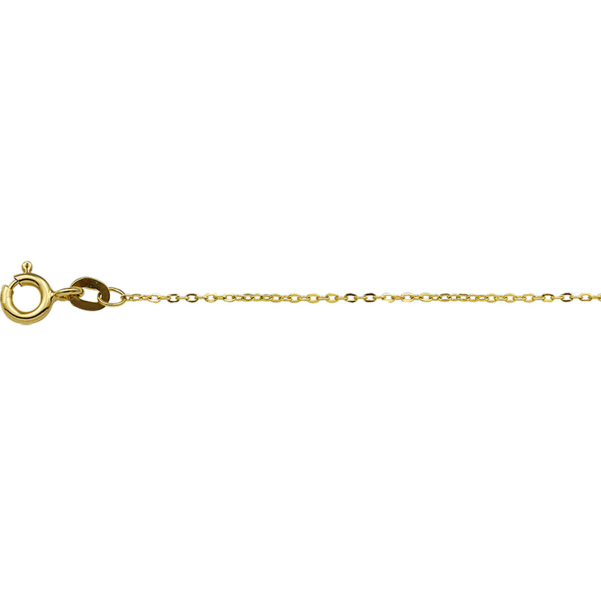 Collier en or jaune 14K avec maillon ancre plat de 1,0 mm.