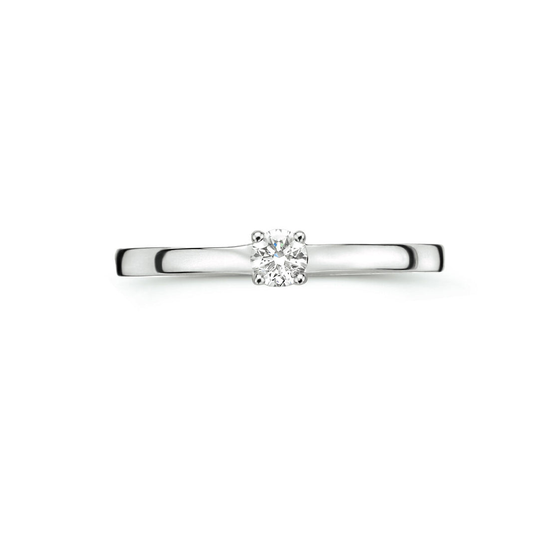 ring diamant 0.15ct h si 14K witgoud