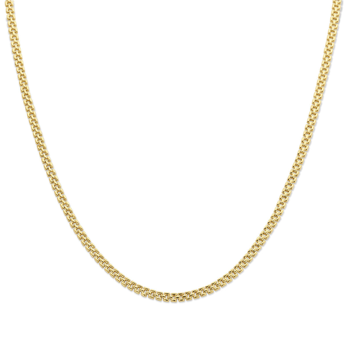 Collier en or jaune 14K de 5 mm de large et 43 cm de long.