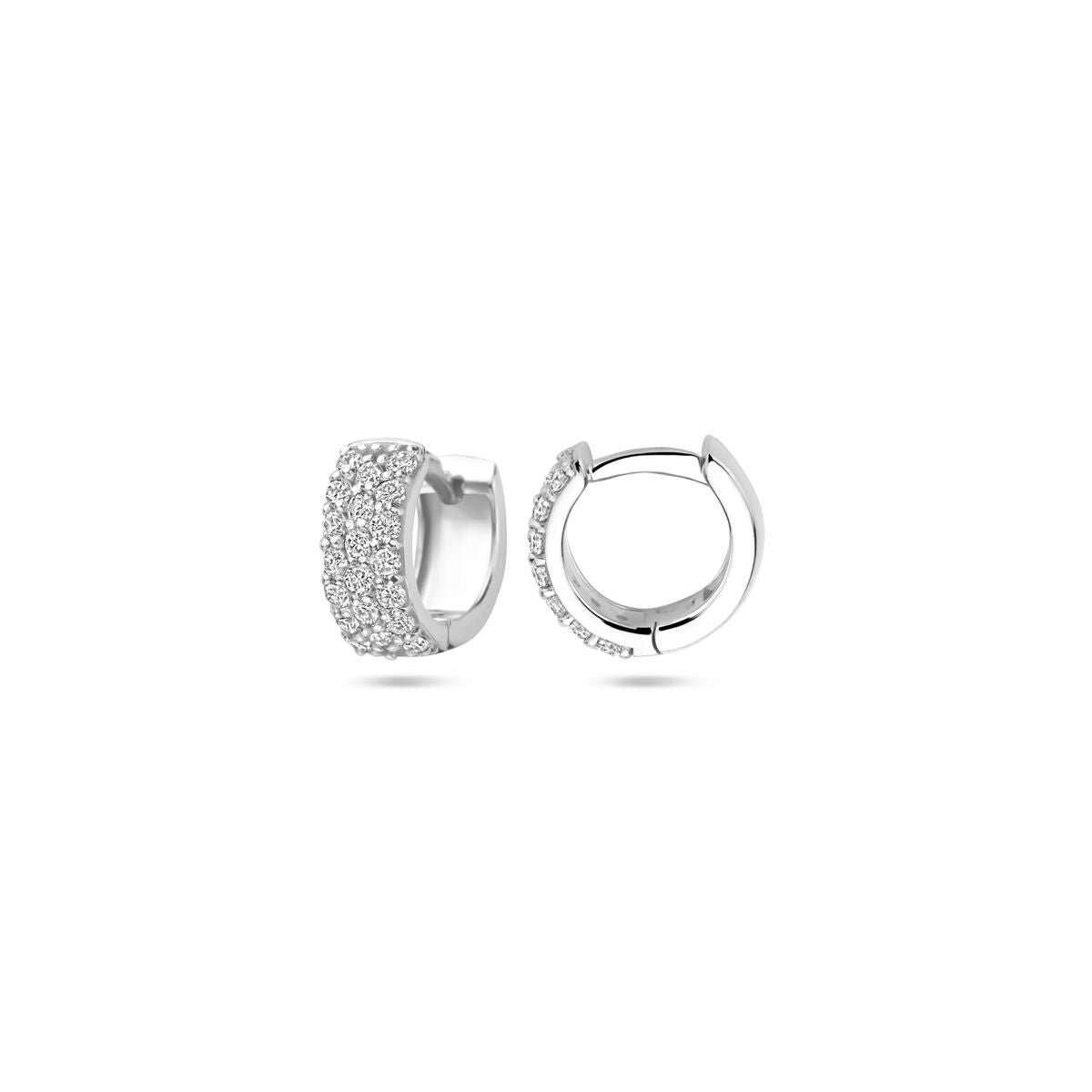 Créoles diamant 0.40ct (2x 0.20ct) h si 10 mm or blanc 14K