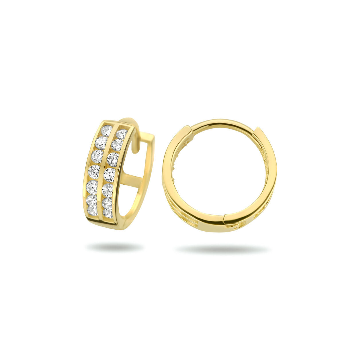 créoles zircone 11,5 mm 9 carats