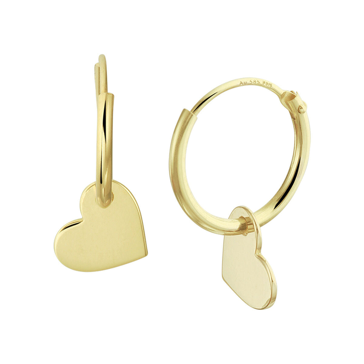 créoles cœur 14K or jaune