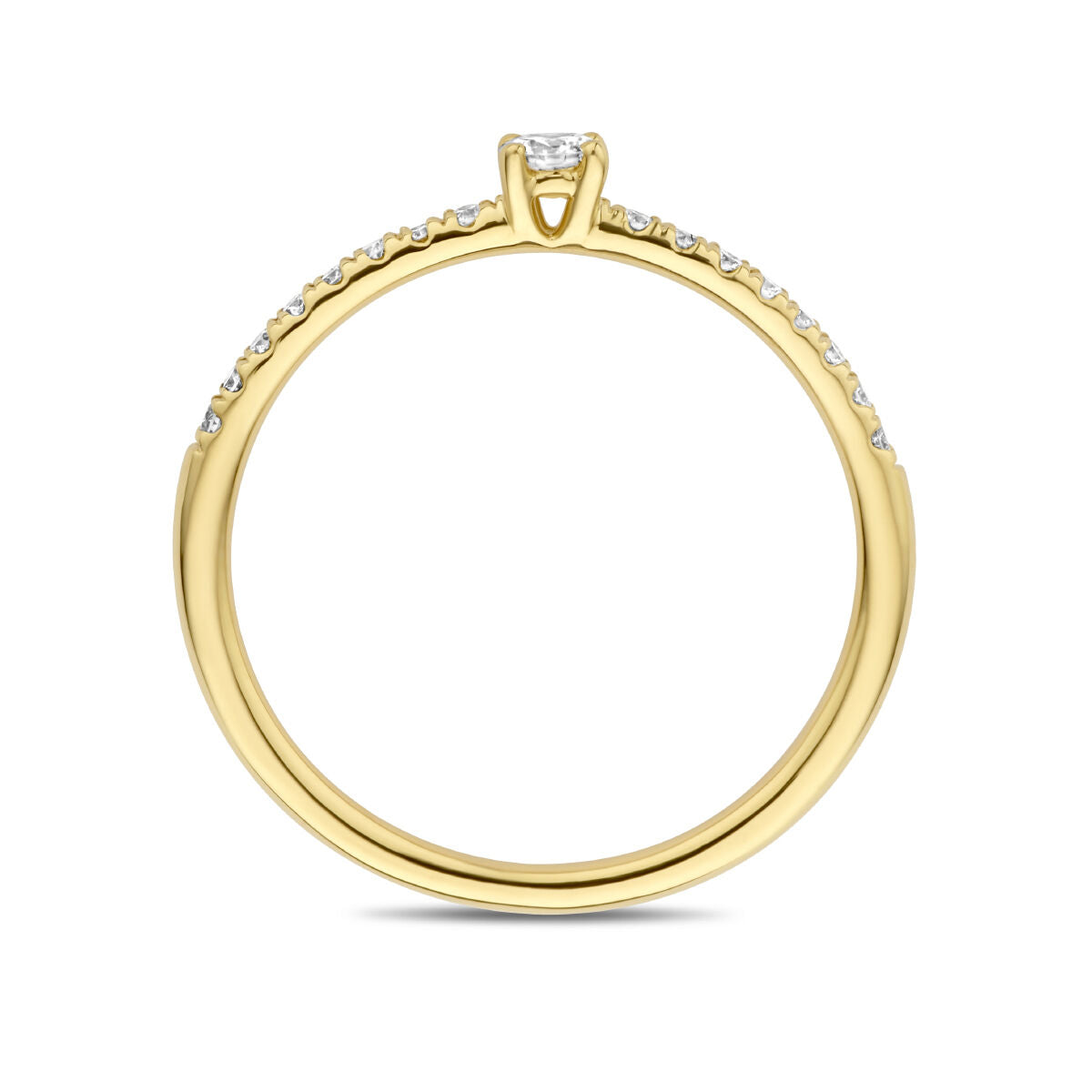 bague de fiançailles diamant 0.25ct h si or jaune 14K