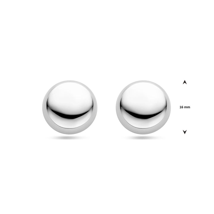 oorknoppen knoop  zilver gerhodineerd