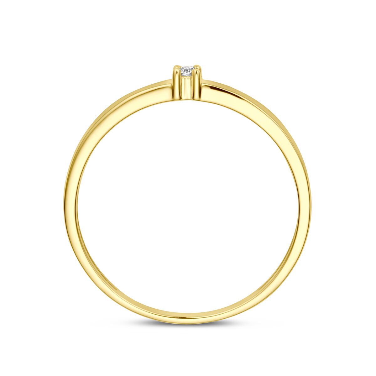 bague diamant 0.02ct h p1 or jaune 14K