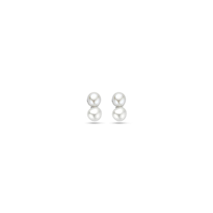 oorknoppen parel 5,5 mm zilver gerhodineerd