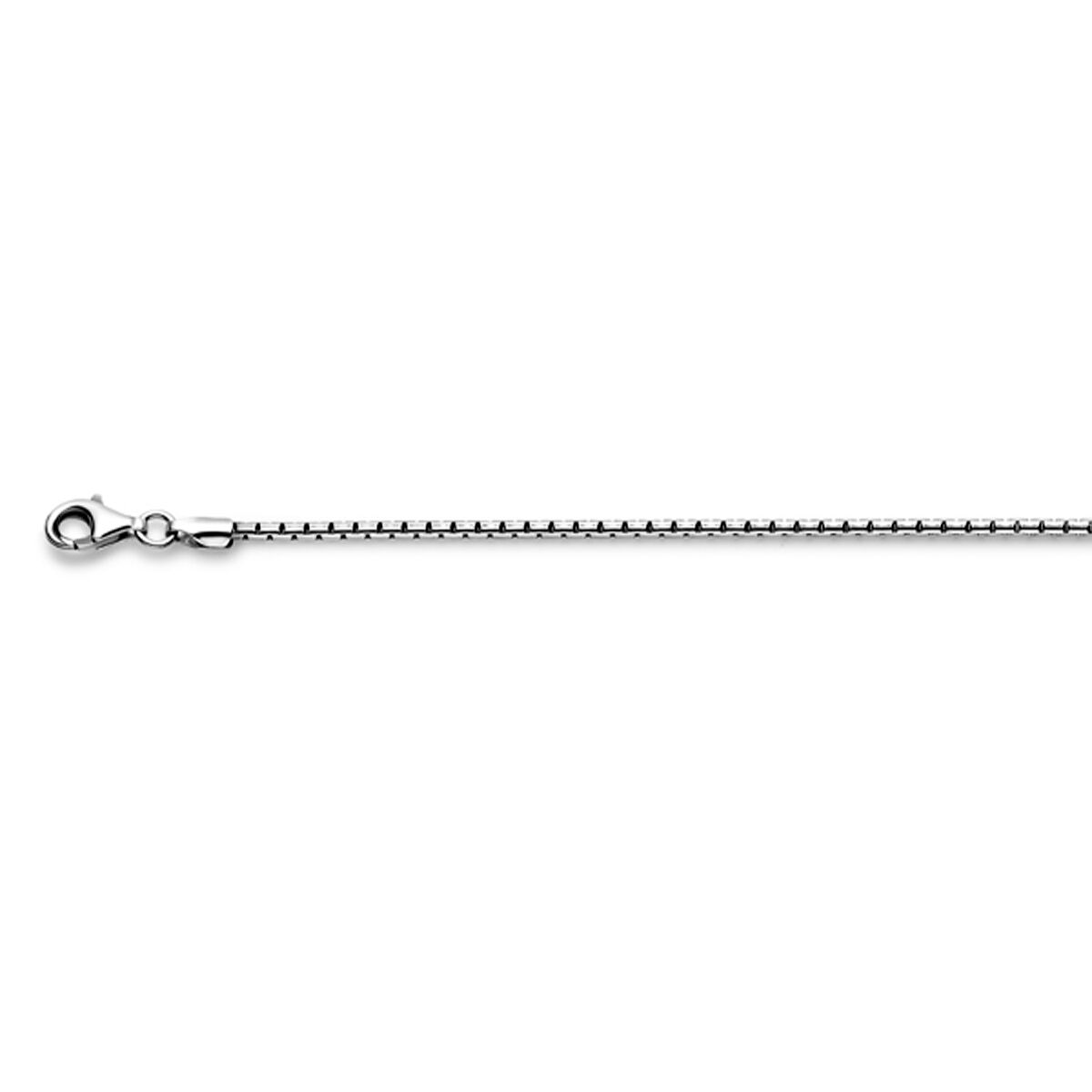 Bracelet en argent oxydé de 1,6 mm avec fermoir.