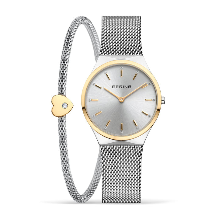 bering dames horloge zilveren wijzerplaat - 12131-014