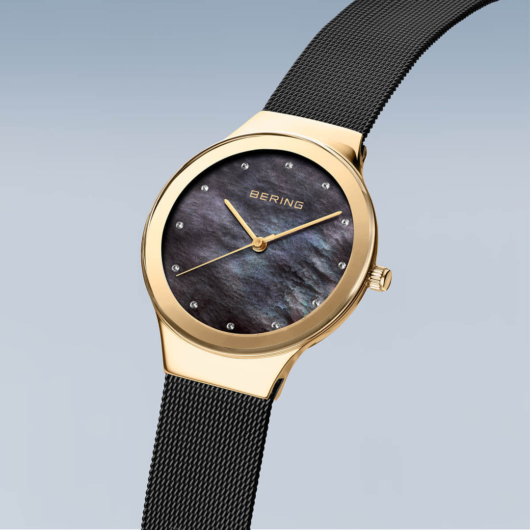 Bering dames horloge zwarte wijzerplaat - 12934-132