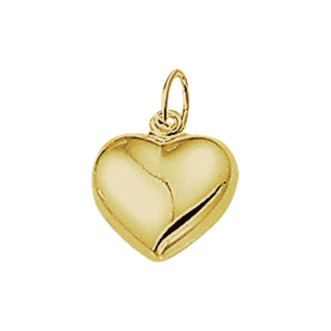 pendentif cœur en or jaune 14K.