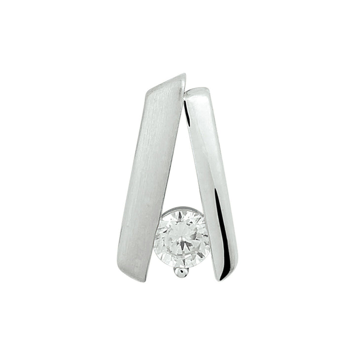 hanger zirkonia poli/mat zilver gerhodineerd