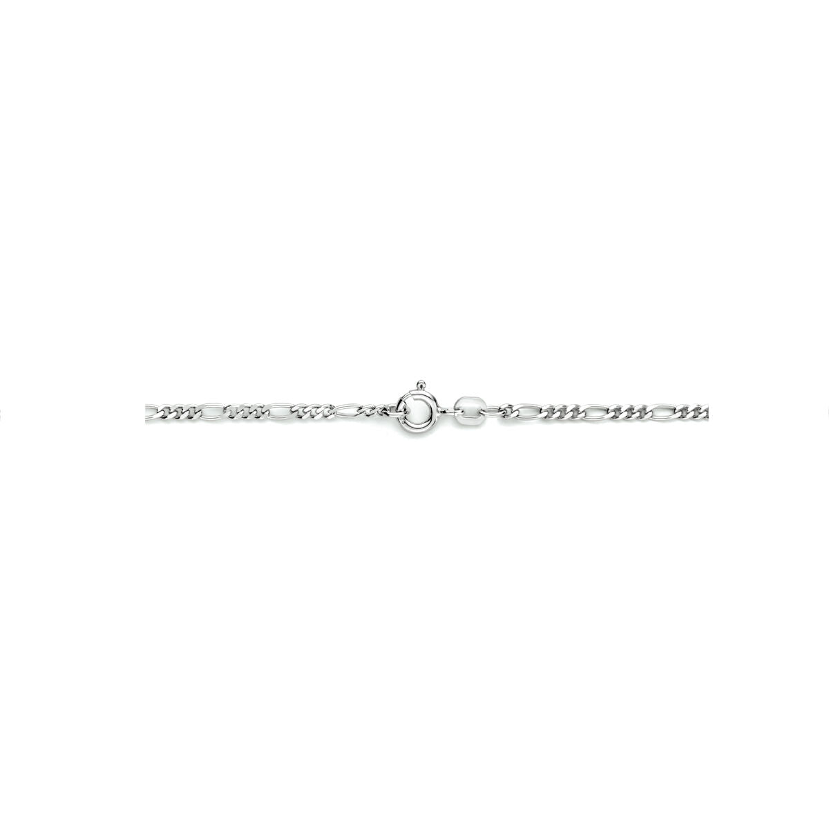 collier figaro 2,2 mm argent rhodié