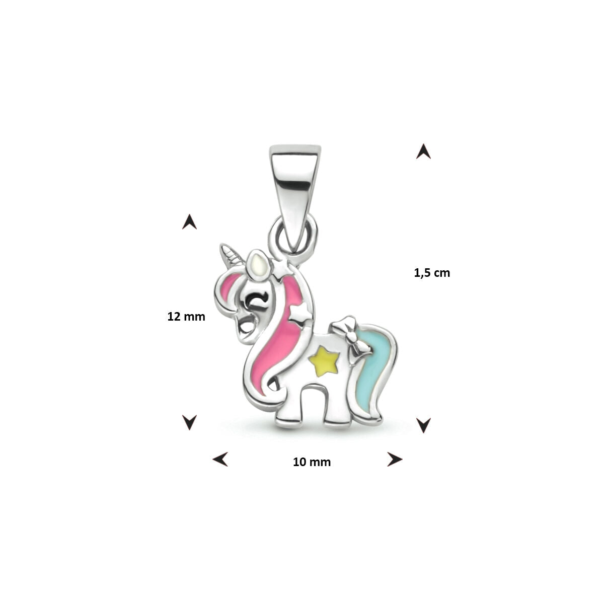 pendentif licorne argent rhodié